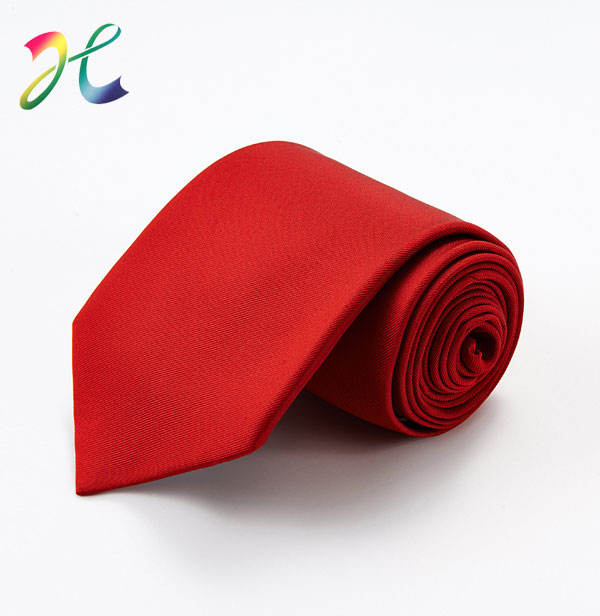 大红色织领带